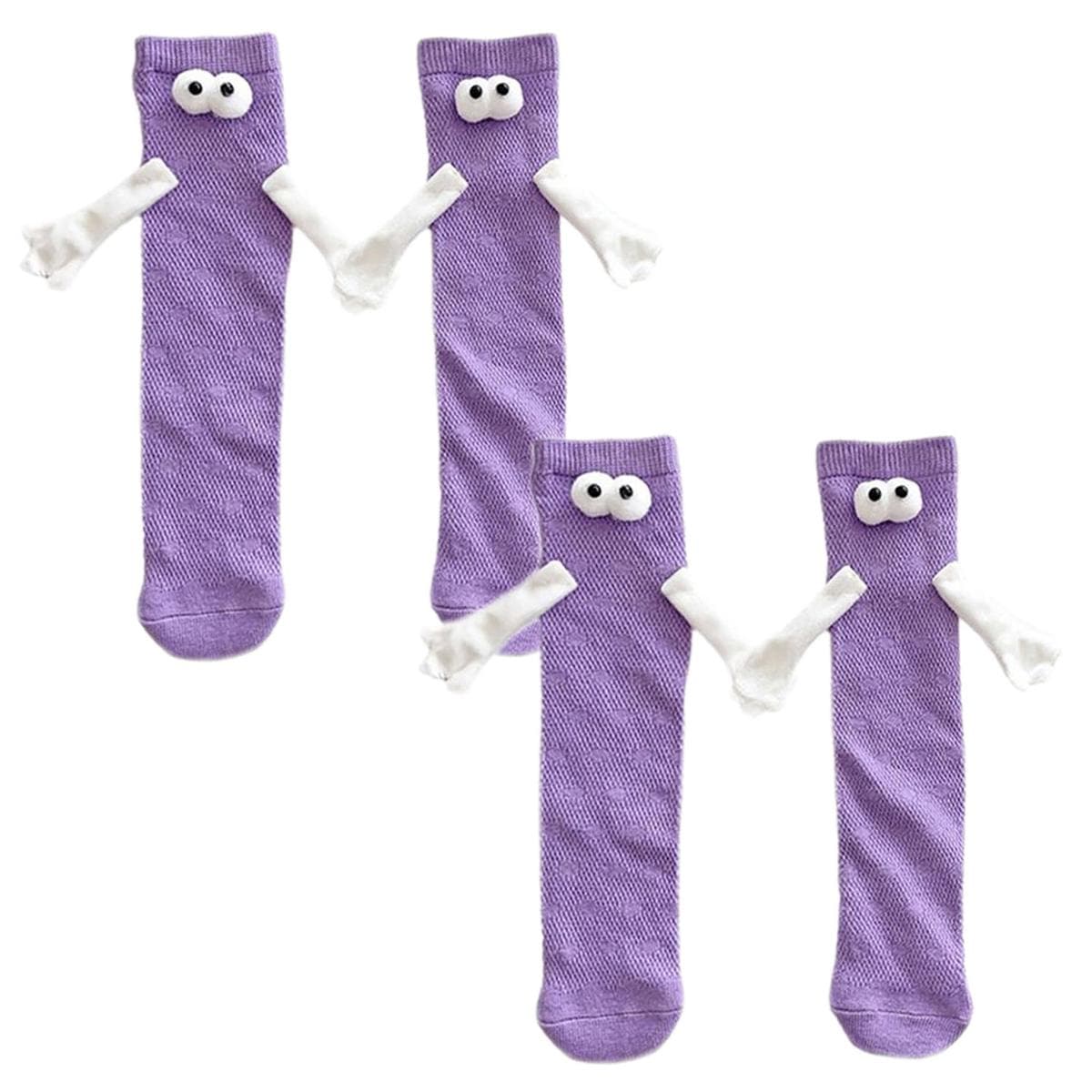 Calcetas De Medio Tuboaerox Mxpue-002 2 Pares Morado $511