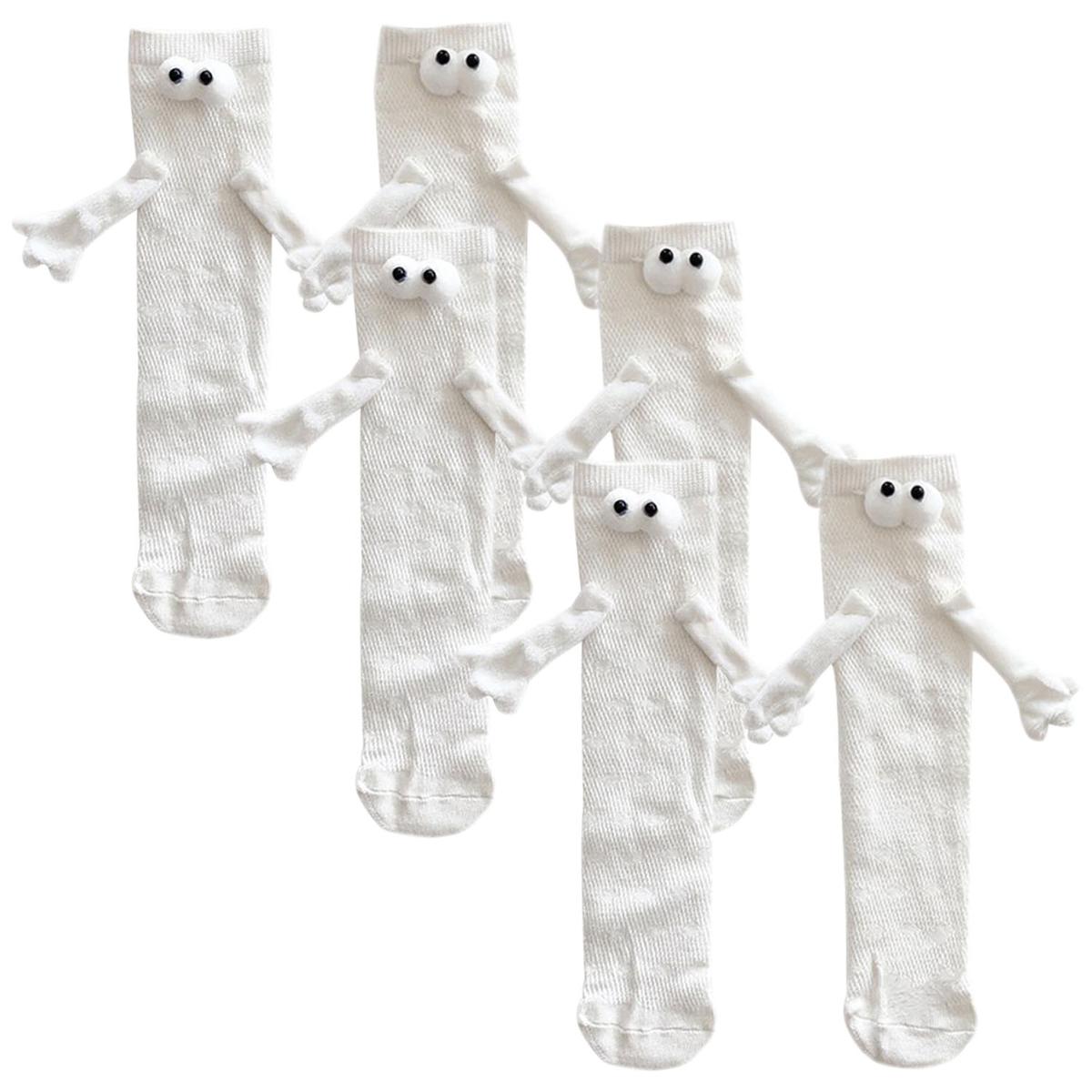 Foto 2 pulgar | Calcetas 3D AeroX Blancas Mxgxw-003 3 Pares Unisex
