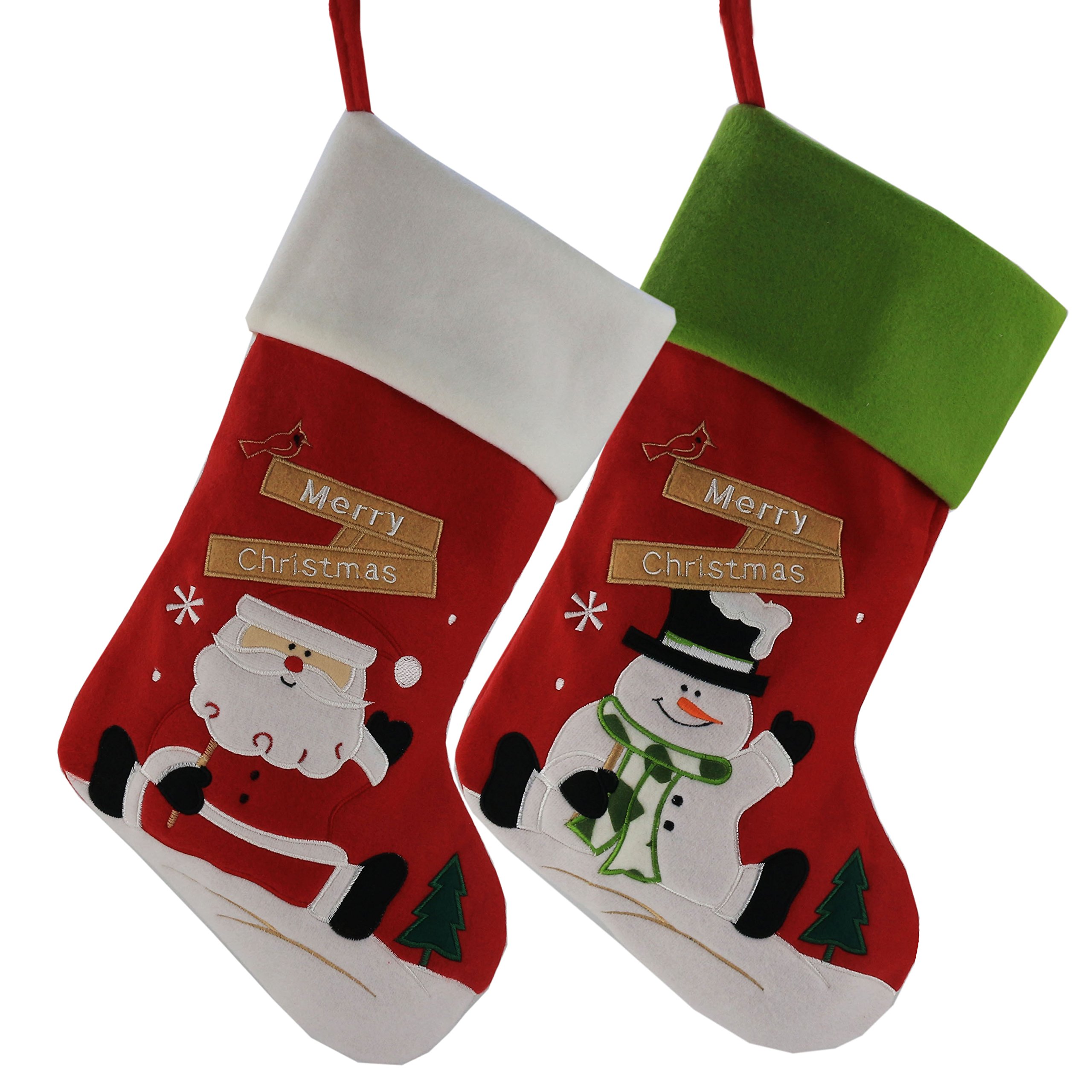 Foto 2 pulgar | Set De 2 Medias Navideñas Wewill Para Papá Noel, Muñeco De Nieve, 43 Cm - Venta Internacional.