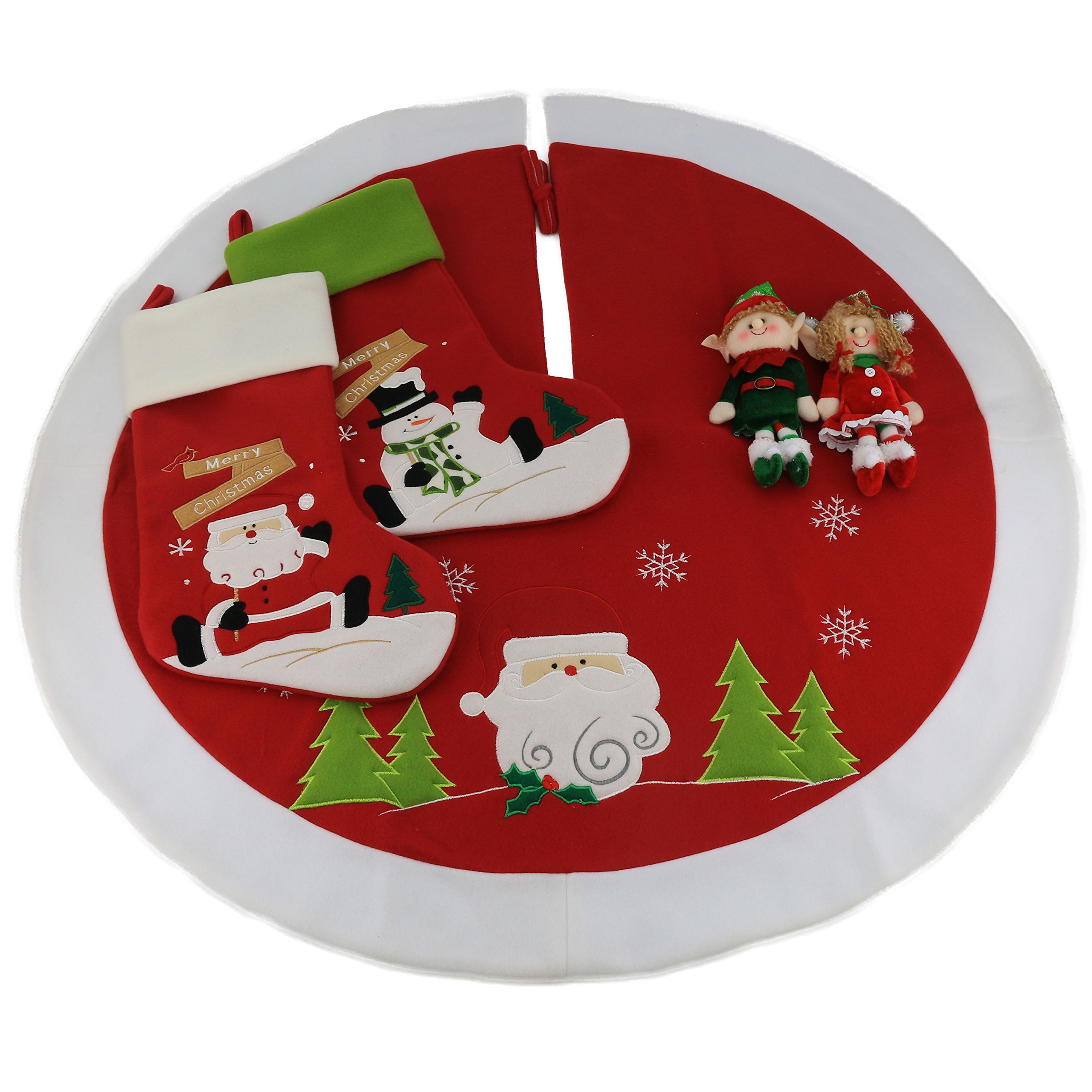 Foto 7 pulgar | Set De 2 Medias Navideñas Wewill Para Papá Noel, Muñeco De Nieve, 43 Cm - Venta Internacional.