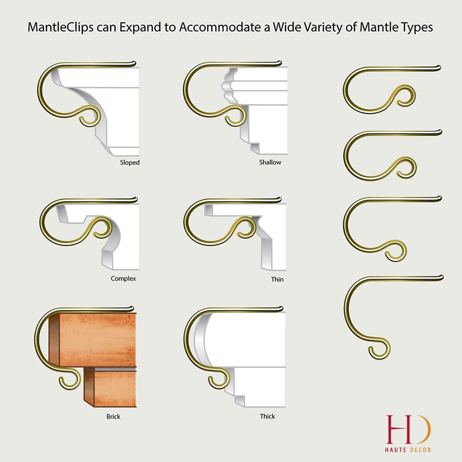 Foto 6 | Soporte Para Calcetines Haute Decor The Original Mantleclip , Paquete De 4 - Venta Internacional.