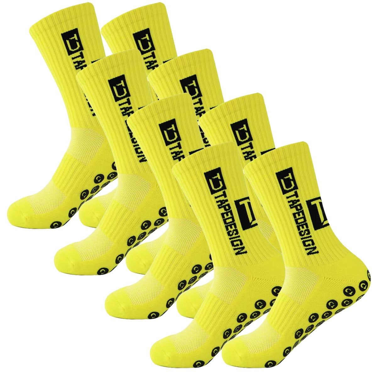 Calcetines Para Fútbol Duraderos Z-aerox Mxwle-004 4pares Amarillo $516