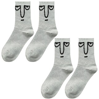 Foto 1 | Pares De Calcetas Emoticones Aerox Mxmjo-002 2pares Gris