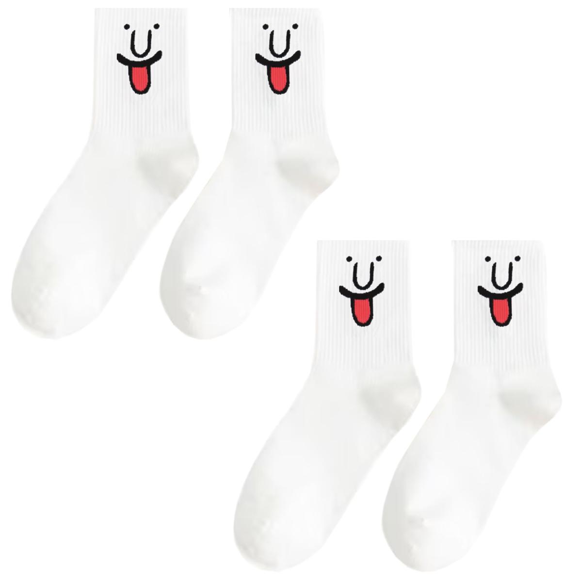Foto 3 pulgar | Calcetas De Emojis  Aerox Mxmjw-002 2pares Blanco
