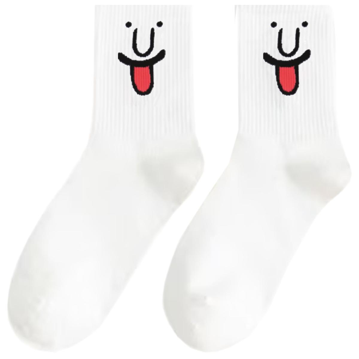 Foto 2 pulgar | Calcetines De Emoticonos Aerox Mxmjw-001 1par Blanco