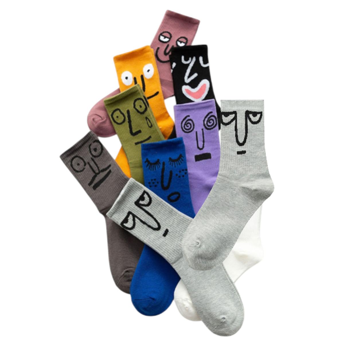 Foto 4 pulgar | Par De Calcetas De Emojis Aerox Mxmjo-001 1par Gris