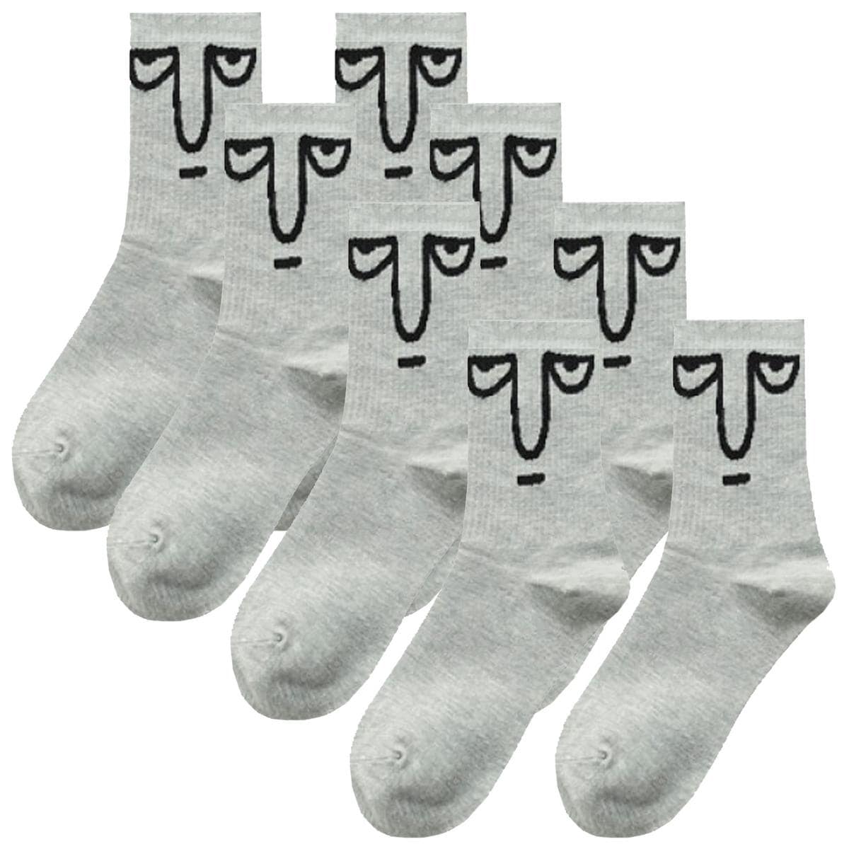 Pares De Calcetas De Expresiones Aerox Mxmjo-004 4pares Gris $329