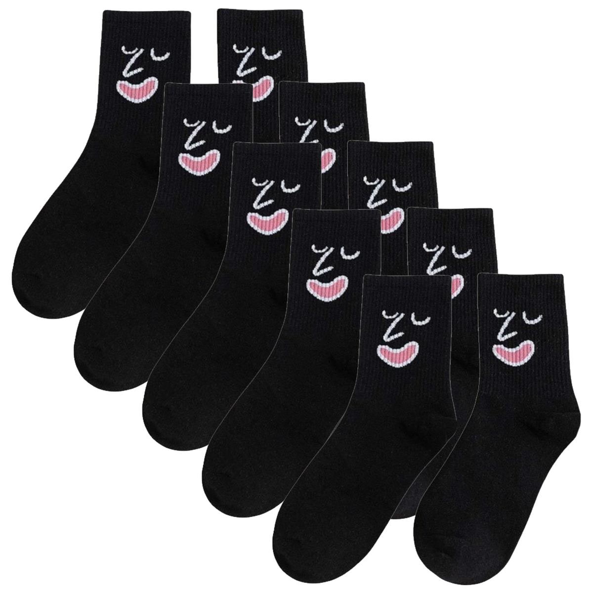 Calcetas Con Diseños Aerox Mxmjj-005 5pares Negro $372