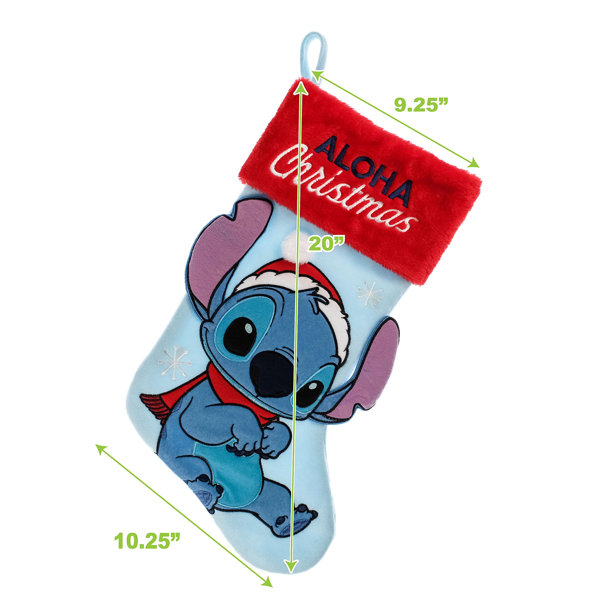 Foto 4 pulgar | Calcetín Navideño Ruz Lilo And Stitch 20 Applique Azul - Venta Internacional.
