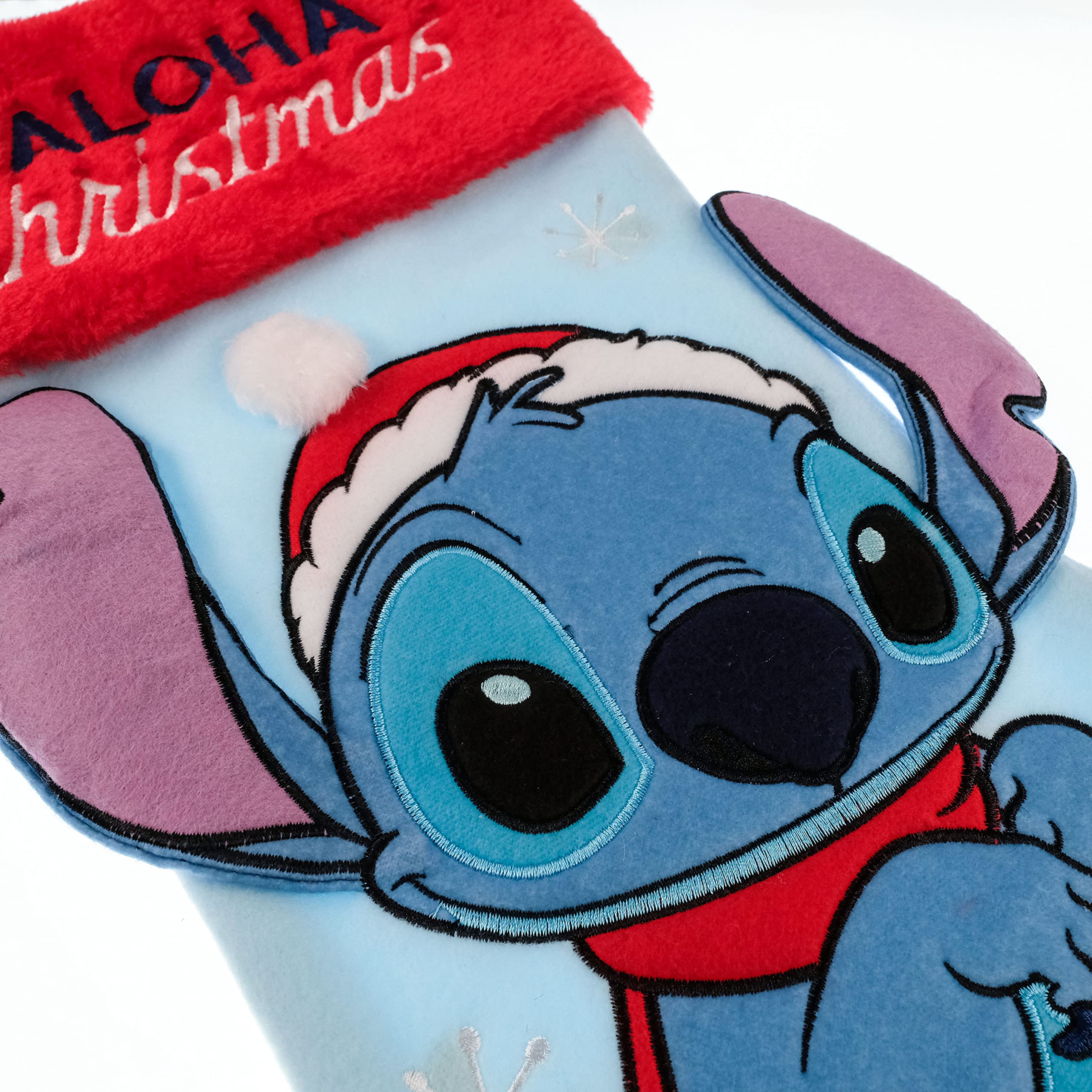 Foto 4 | Calcetín Navideño Ruz Lilo And Stitch 20 Applique Azul - Venta Internacional.