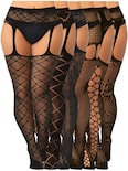 Medias De Red Skylety Para Mujer, Talla Grande, 6 Pares - Venta Internacional.
