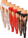 Medias De Red Skylety Para Mujer, Talla Grande, 6 Pares - Venta Internacional.