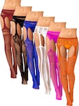 Medias De Red Skylety Para Mujer, Talla Grande, 6 Pares - Venta Internacional.