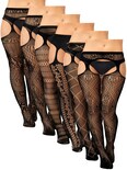 Medias De Red Skylety Para Mujer, Talla Grande, 6 Pares - Venta Internacional.