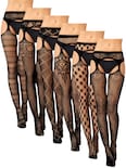Medias De Red Skylety Para Mujer, Talla Grande, 6 Pares - Venta Internacional.