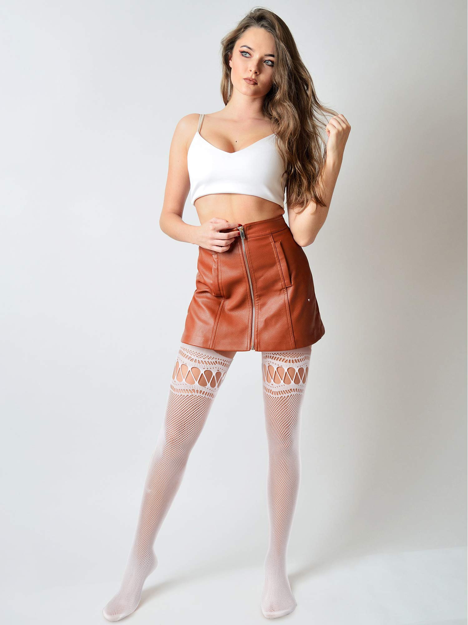 Foto 7 pulgar | Medias De Red Skylety Para Mujer, Talla Grande, 6 Pares - Venta Internacional.