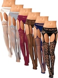 Medias De Red Skylety Para Mujer, Talla Grande, 6 Pares - Venta Internacional.