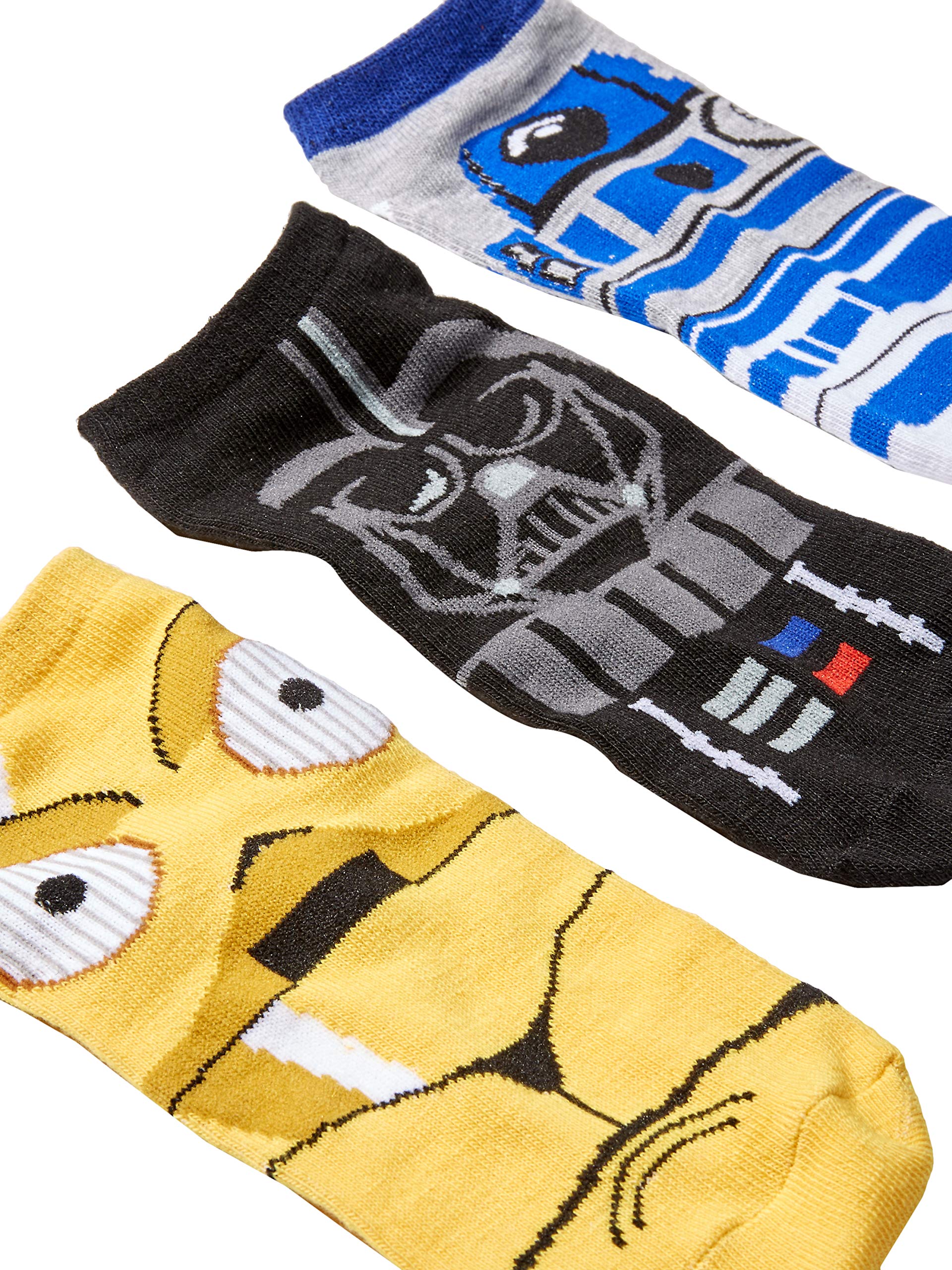 Foto 4 pulgar | Calcetines Tobilleros Star Wars Chewbacca Darth Vader R2-d2, Paquete De 5 - Venta Internacional.