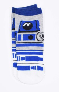 Foto 5 | Calcetines Tobilleros Star Wars Chewbacca Darth Vader R2-d2, Paquete De 5 - Venta Internacional.