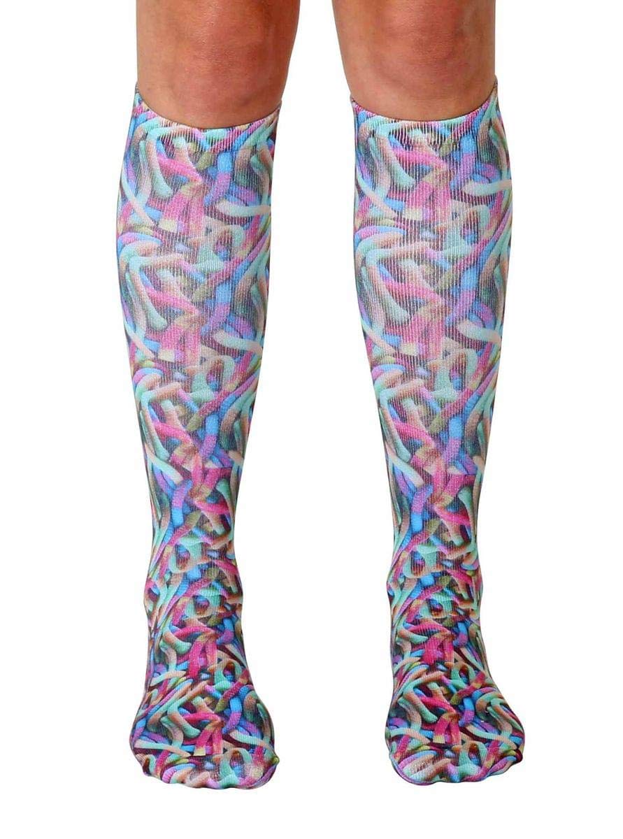 Foto 4 pulgar | Calcetines Toynk Gummy Worms Con Estampado Fotográfico Hasta La Rodilla - Venta Internacional.