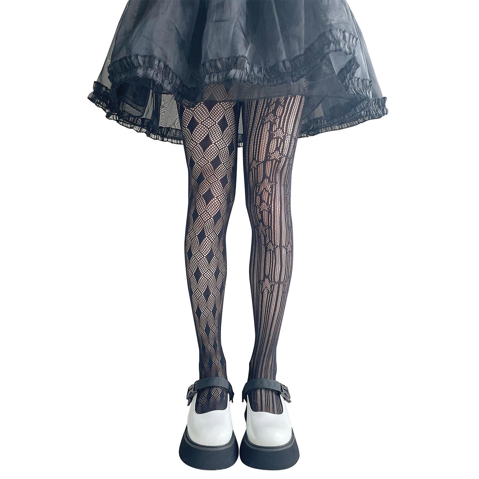 Foto 2 pulgar | Calcetines Tipo Pantimedias Huoguo Dark Net Black Silk Para Mujer - Venta Internacional.