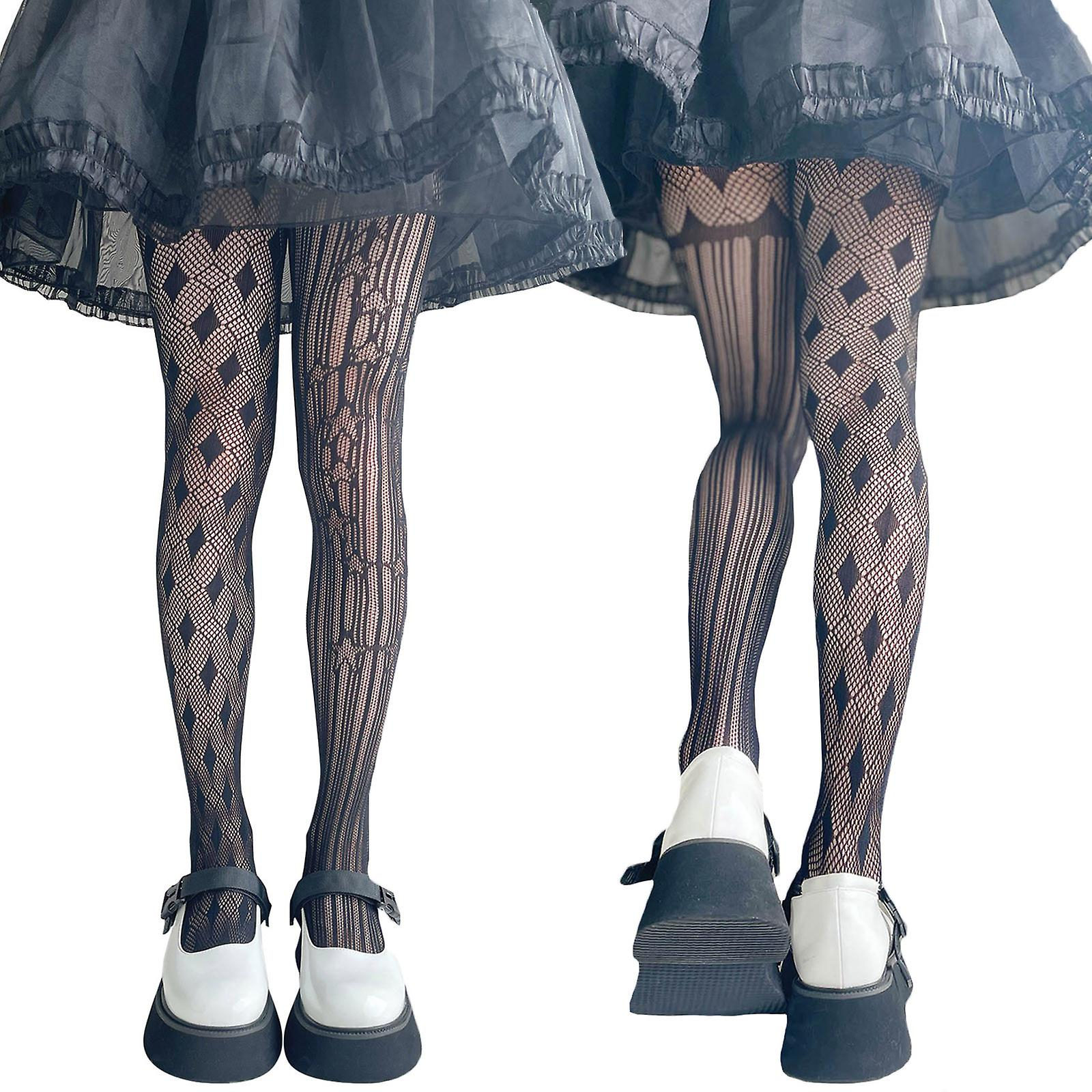 Foto 2 | Calcetines Tipo Pantimedias Huoguo Dark Net Black Silk Para Mujer - Venta Internacional.