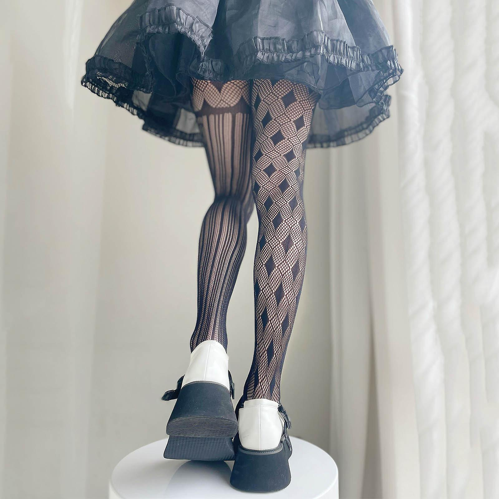 Foto 5 pulgar | Calcetines Tipo Pantimedias Huoguo Dark Net Black Silk Para Mujer - Venta Internacional.