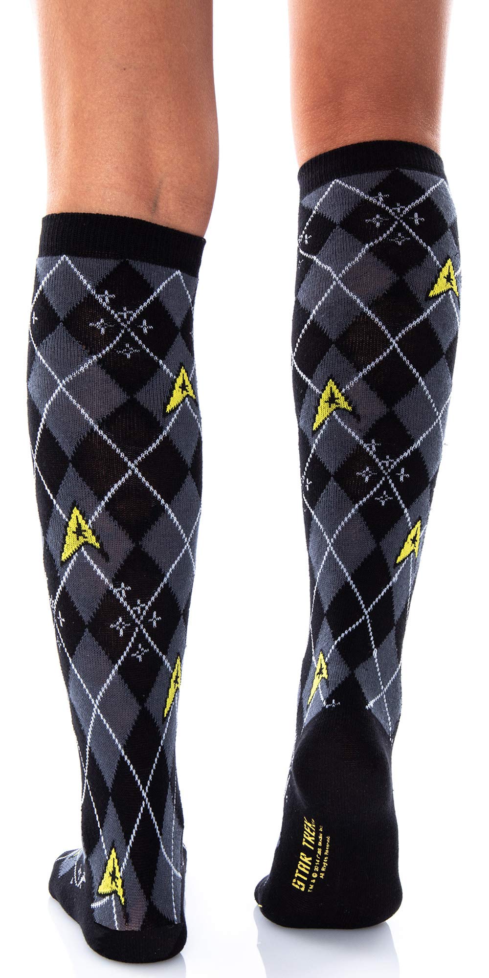 Foto 3 pulgar | Calcetines Star Trek Con Insignias De Argyle Y Trexel A La Altura De La Rodilla Para Mujer  Paquete De 2 - Venta