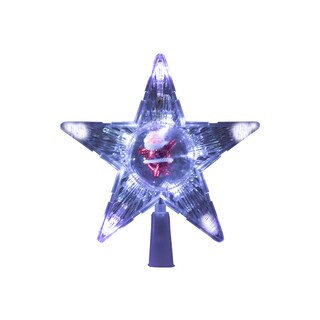 Foto 1 | Punta De Árbol Estrella Blanca Luz Led Importadora La Merced Santa Claus Plástico Resistente