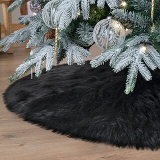 Foto 2 | Pie De Árbol De Navidad Esquimal Afelpado Negro 61 Cm