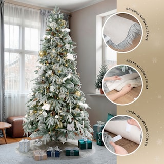 Foto 6 | Pie De Árbol De Navidad Esquimal Afelpado Gris 61 Cm