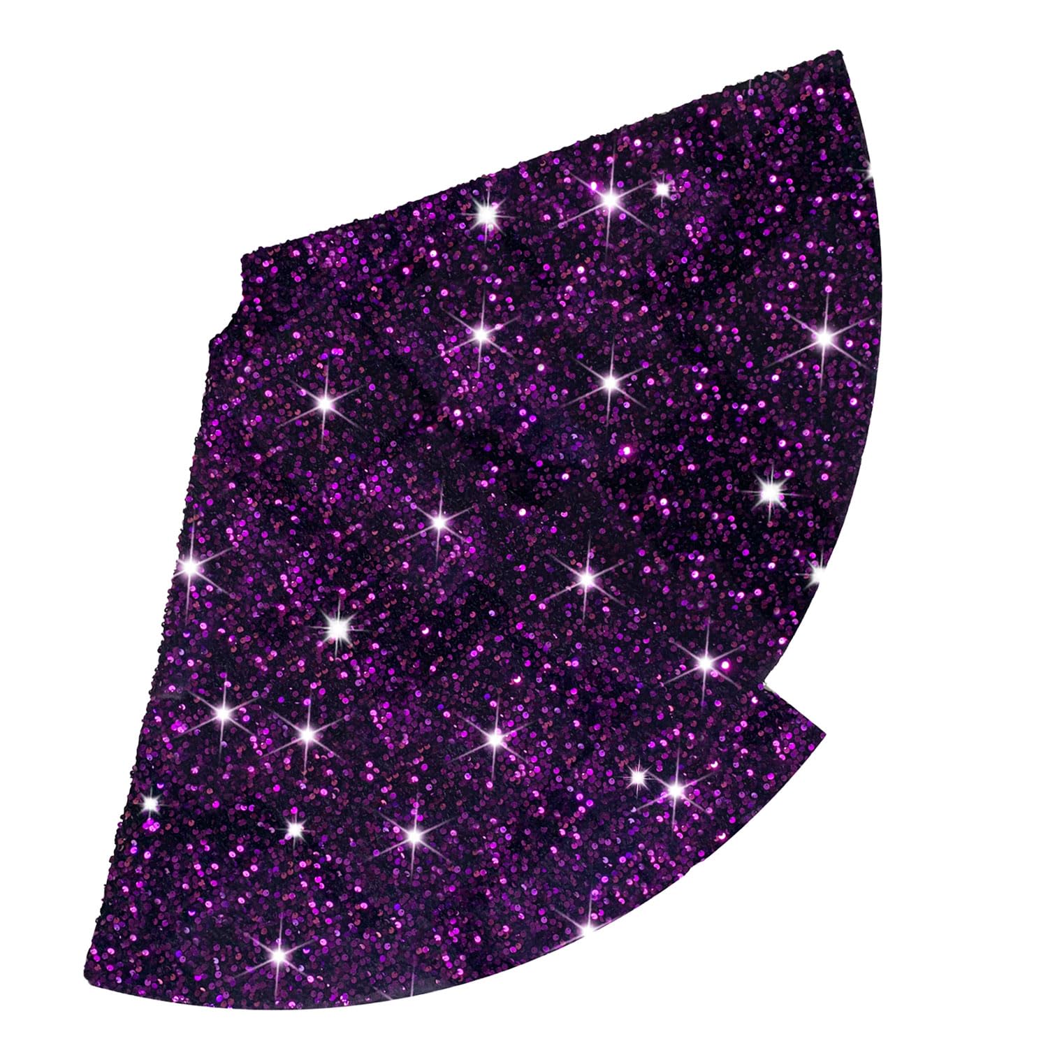 Foto 2 pulgar | Falda Para Árbol de Navidad Fuhsy Con Lentejuelas 122 cm Terciopelo Morado - Venta Internacional
