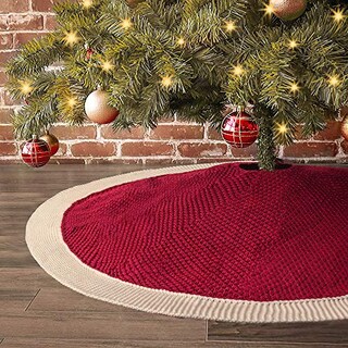 Foto 1 | Falda Con Forma De Árbol De Navidad, Tejido Limbridge, 48 Cm, Color Burdeos - Venta Internacional.