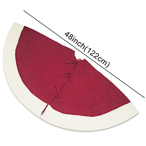 Foto 3 pulgar | Falda Con Forma De Árbol De Navidad, Tejido Limbridge, 48 Cm, Color Burdeos - Venta Internacional.