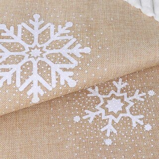 Foto 4 | Falda Con Forma De Árbol De Navidad De Piel Blanca Cálida Con Forma De Copo De Nieve, 120 Cm - Venta Internacional.