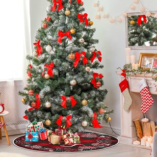Foto 4 | Falda De Árbol De Navidad Wamika Merry Christmas Red Buffalo Plai - Venta Internacional.