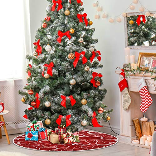 Foto 5 pulgar | Falda Para Árbol De Navidad Moudou Love Heart, Poliéster, 90/120 Cm - Venta Internacional.