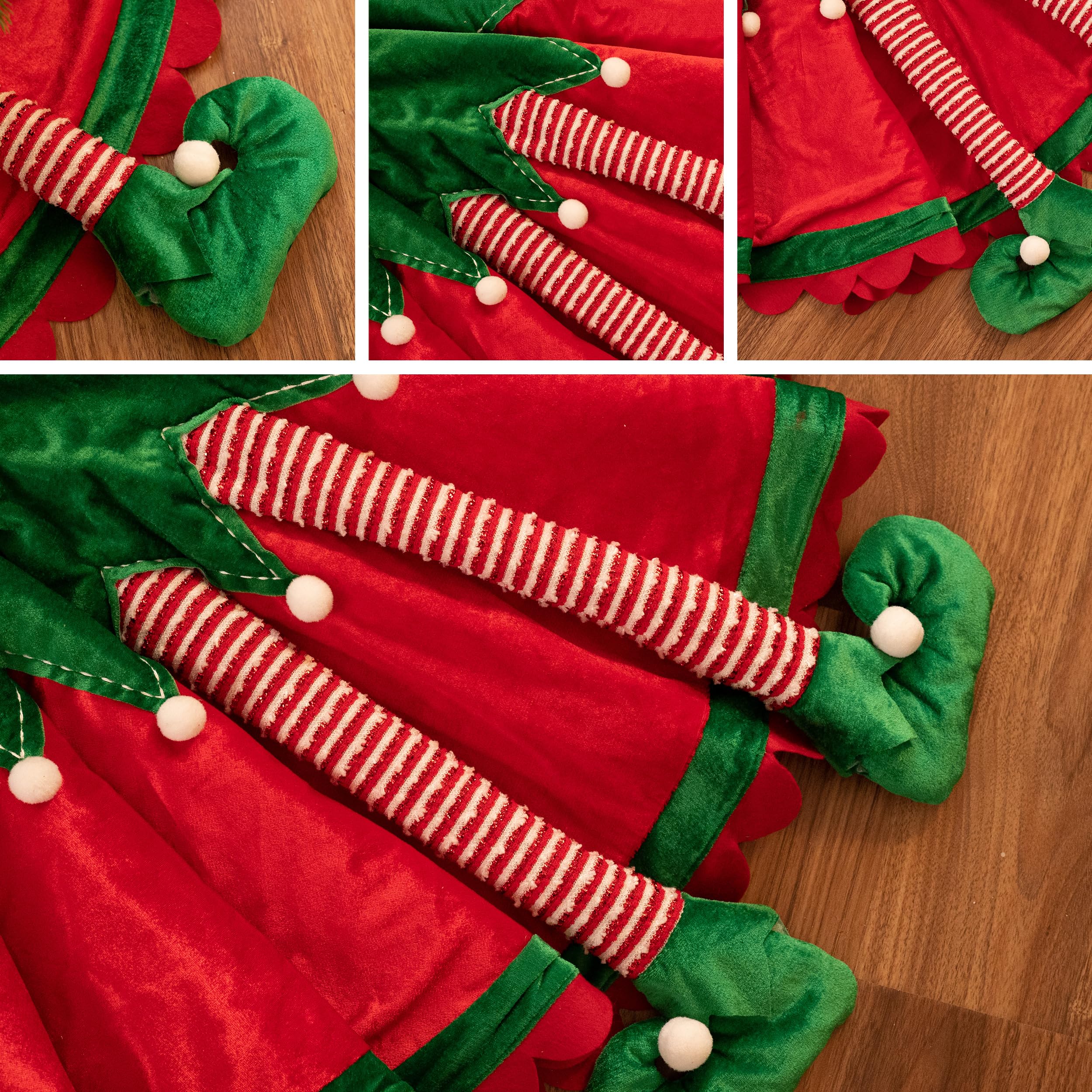 Foto 6 pulgar | Faldón Para Árbol De Navidad Valery Madelyn Elf, 120 Cm, Con Patas - Venta Internacional.