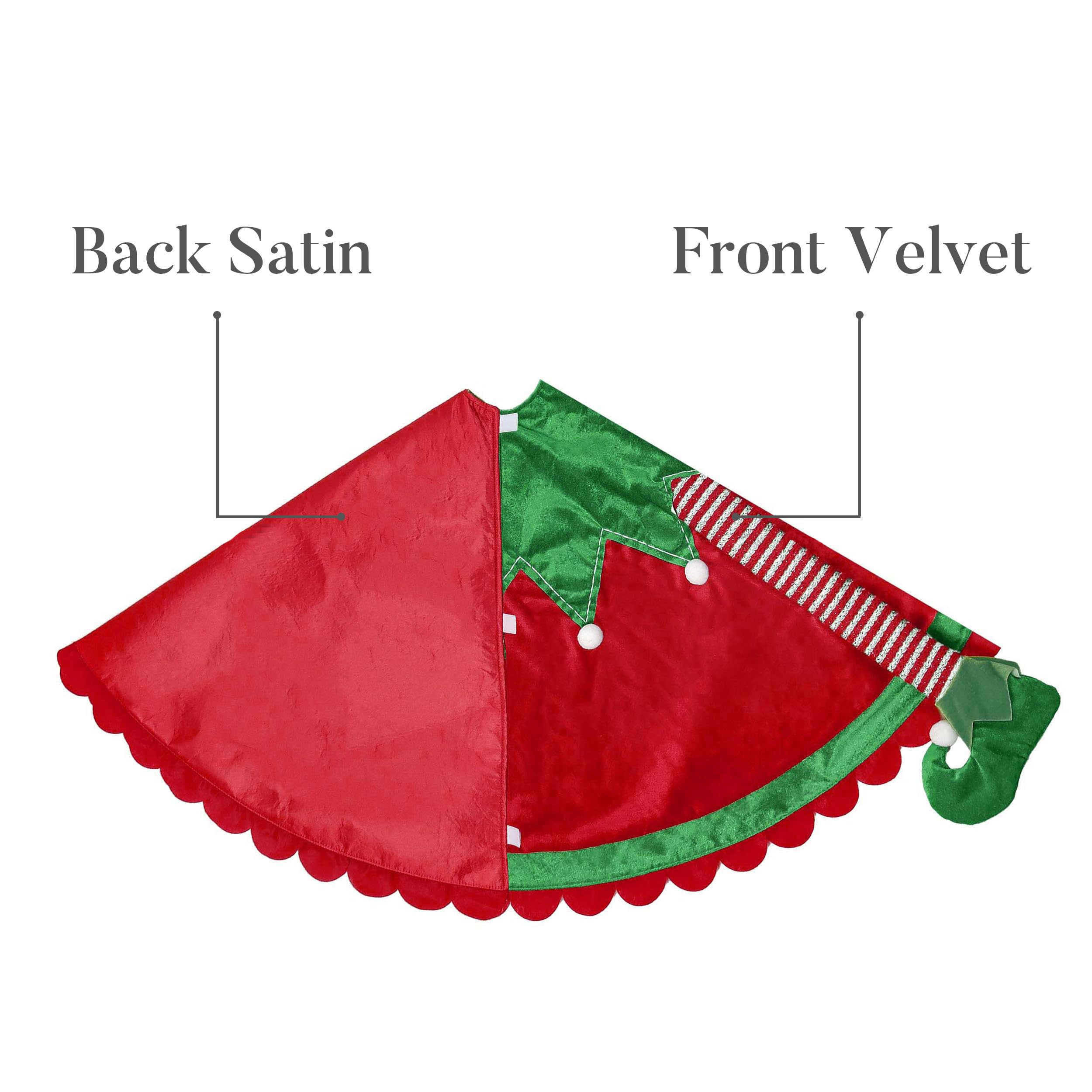Foto 7 pulgar | Faldón Para Árbol De Navidad Valery Madelyn Elf, 120 Cm, Con Patas - Venta Internacional.