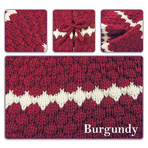 Foto 6 pulgar | Falda Para Árbol De Navidad Limbridge, Tejida, Rústica, 48 Cm, Color Burdeos - Venta Internacional.