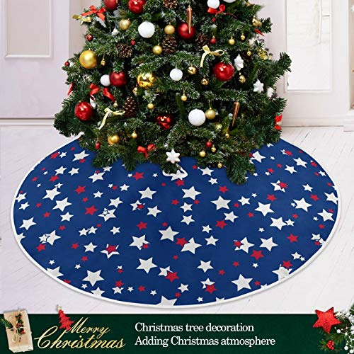 Foto 7 pulgar | Faldón Para Árbol De Navidad, Diseño De Dussdil Usa Patriotic Stars, 120 Cm - Venta Internacional.