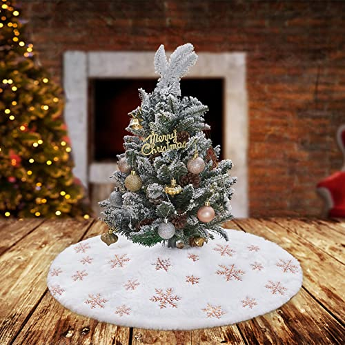 Foto 2 pulgar | Falda B-cool Para Árbol De Navidad, Piel Sintética Blanca, 60 Cm De Diámetro - Venta Internacional.