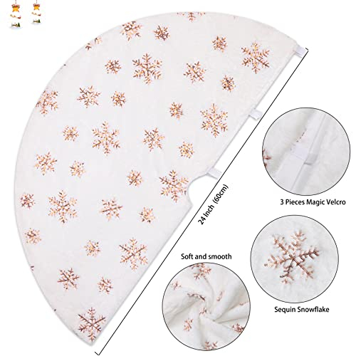 Foto 3 pulgar | Falda B-cool Para Árbol De Navidad, Piel Sintética Blanca, 60 Cm De Diámetro - Venta Internacional.