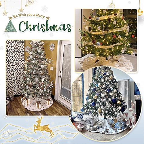 Foto 4 pulgar | Falda B-cool Para Árbol De Navidad, Piel Sintética Blanca, 60 Cm De Diámetro - Venta Internacional.