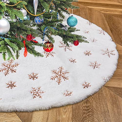 Foto 8 pulgar | Falda B-cool Para Árbol De Navidad, Piel Sintética Blanca, 60 Cm De Diámetro - Venta Internacional.