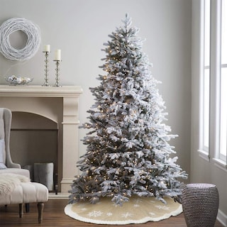 Foto 6 | Falda De Arpillera Aerwo Para Árbol De Navidad, 122 Cm, Con Copos De Nieve - Venta Internacional.