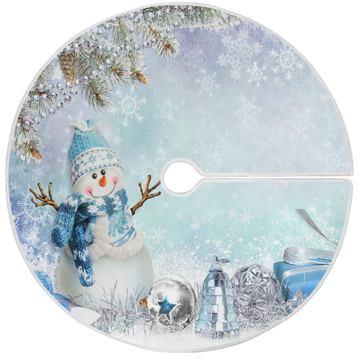 Foto 1 | Falda De Árbol De Navidad Wamika Winter Snowman De Poliéster - Venta Internacional.