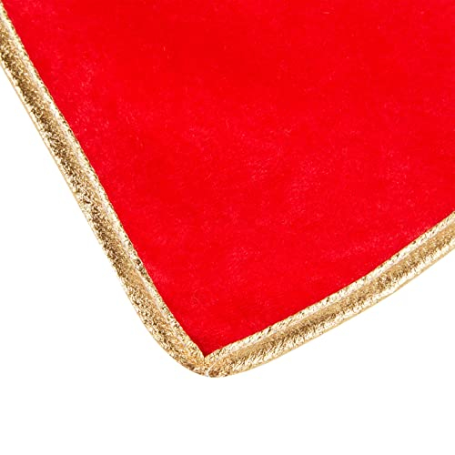Foto 4 pulgar | Falda Juvale Para Árbol De Navidad, Color Rojo Liso Con Ribete Dorado, 107 Cm - Venta Internacional.