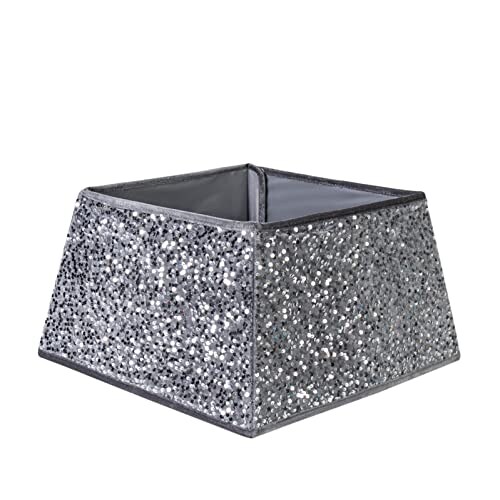 Collar Para Árbol De Navidad Con Lentejuelas Exp, 60 Cm, Color Gris Plateado - Venta Internacional. $938