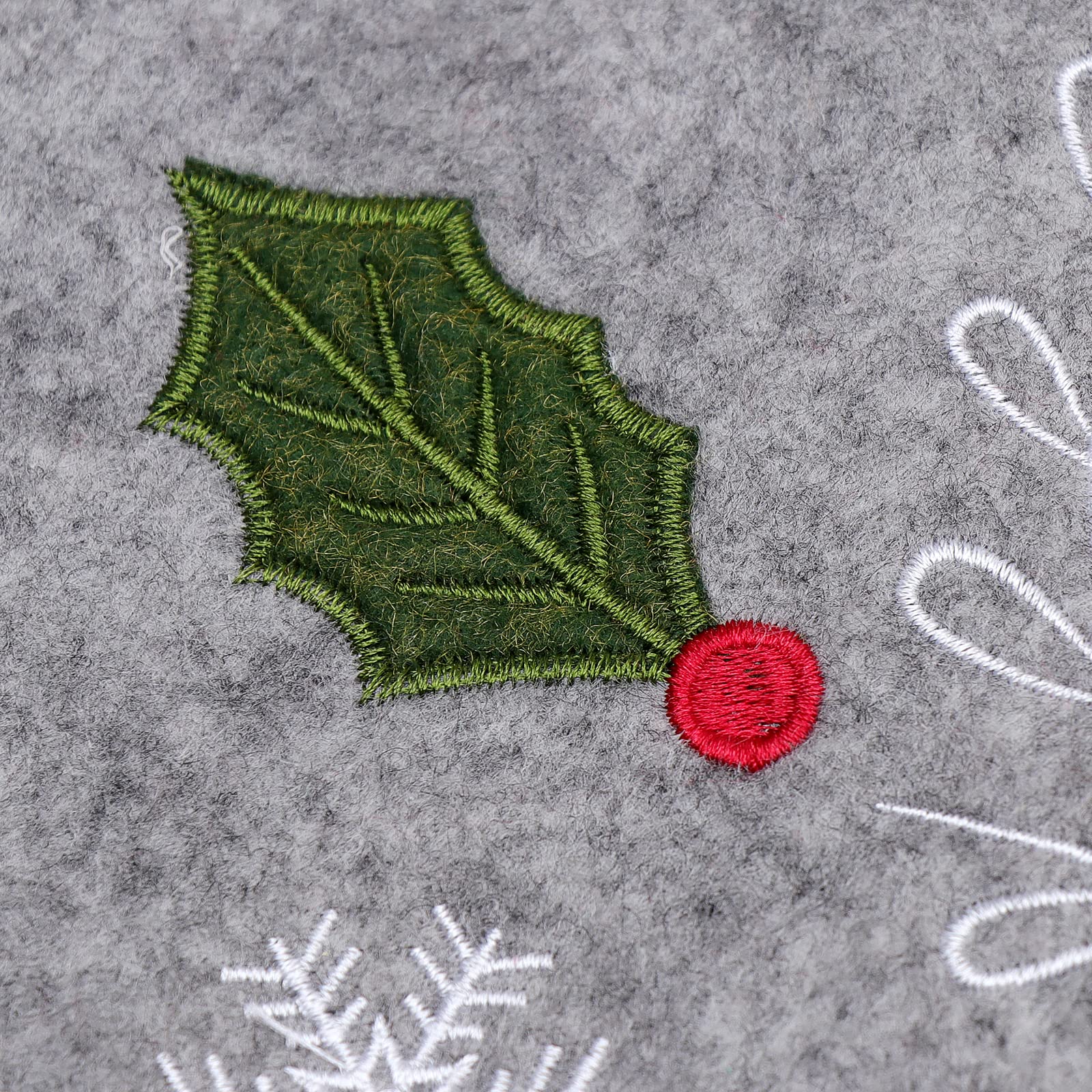 Foto 3 pulgar | Falda Xamshor Bordada Con Forma De Copo De Nieve Gris De 80 Cm Para Árbol De Navidad - Venta Internacional.